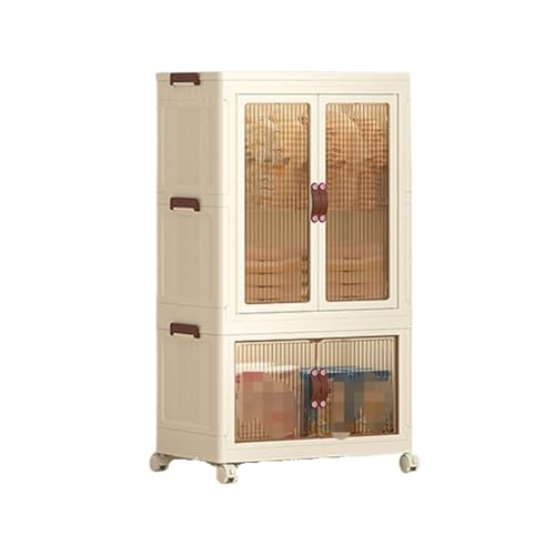 GTOULHH Kleiderschränke Stabil Überdachter Kleiderständer, Tragbarer Kleiderschrank, Zusammenklappbarer Faltschrank(96x34x56cm) von GTOULHH
