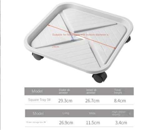 GTOULHH Rollbrett Pflanzen Pflanzenwagen Mobiler Blumentopf Mit Tablett Rädern Niedrige Sitzfläche for Den Innen- Und Außenbereich Blumenroller(27cm) von GTOULHH