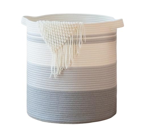 Wäschesammler Wäschetonne 58L Wäschekörbe, Gewebter Wäschekorb, Aufbewahrungskorb Mit Griffen, Kleiderkorb Für Das Wohnzimmer Laundry Basket(A) von GTOULHH