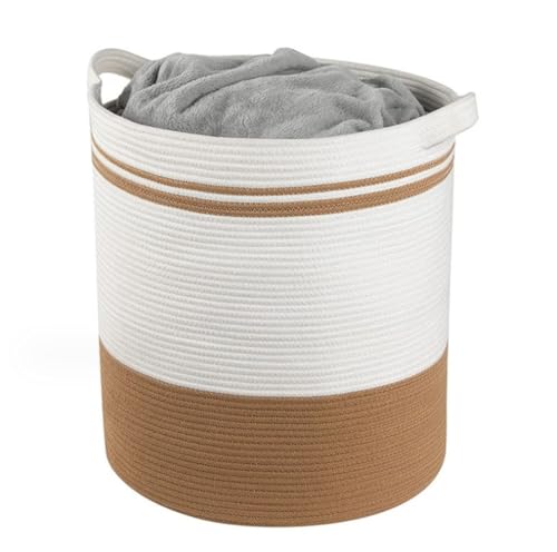 Wäschesammler Wäschetonne 58L Wäschekörbe, Gewebter Wäschekorb, Aufbewahrungskorb Mit Griffen, Kleiderkorb Für Das Wohnzimmer Laundry Basket(C) von GTOULHH