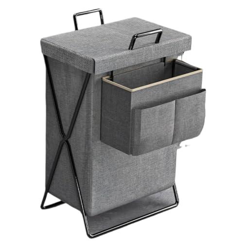 Wäschesammler Wäschetonne Badezimmer-Wäschekorb Mit Deckel, Wäschekorb, Für Waschküche, Badezimmer Laundry Basket von GTOULHH