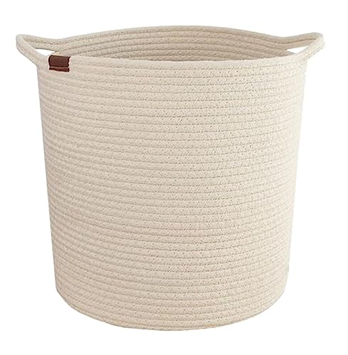 Wäschesammler Wäschetonne Gewebter Wäschekorb, Aufbewahrungskorb Aus Baumwollfaden, Korb Für Schmutzige Kleidung Laundry Basket Wäschesammler Wäschetonne Gewebter Wäschekorb, Aufbewahrungskorb Aus Baumwollfaden, Korb Für Schmutzige Kleidung Laundry Basket von GTOULHH