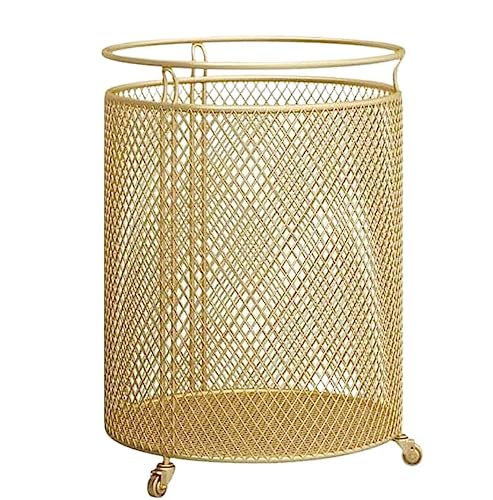Wäschesammler Wäschetonne Schmutzwäschekorb Aus Metall Mit Rollen, Organizer Für Badezimmer Laundry Basket von GTOULHH