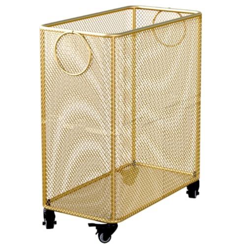 Wäschesammler Wäschetonne Wäschekörbe Mit 4 Rollen, Wäschekorb Aus Metall, Für Waschküche, Badezimmer Laundry Basket Wäschesammler Wäschetonne Wäschekörbe Mit 4 Rollen, Wäschekorb Aus Metall, Für Waschküche, Badezimmer Laundry Basket von GTOULHH