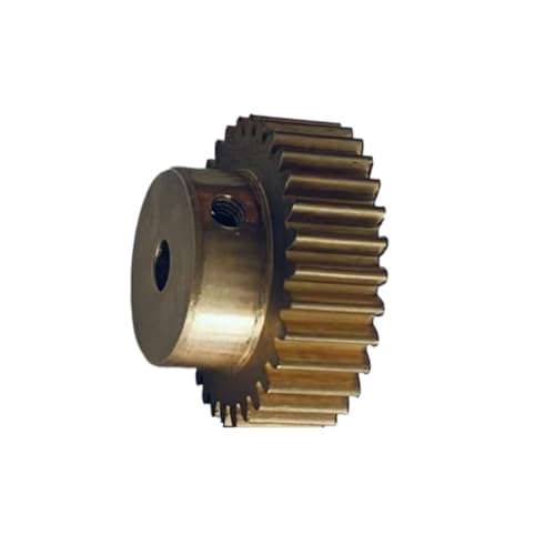 GTPBAO 1 Stück 0,7 Modul 19 Zähne Kupferzahnrad 0,5 m 19 Zähne Stirnrad mit Stufe 3 mm 3,17 mm 4 mm 5 mm 6 mm Bohrung zylindrisches Zahnrad Lenkungshardware(4MM BORE) von GTPBAO