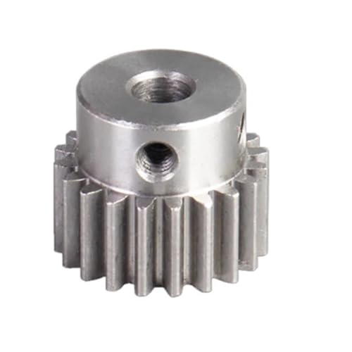 GTPBAO 1 Stück 0,7 Modul 21 Zähne Stirnradgetriebe aus Aluminiumlegierung 3 mm 3,17 mm 5 mm 6,35 mm 8 mm Bohrung 0,7 m 21 Zähne Zahnrad mit geraden Zähnen und Stufe Lenkungshardware(5mm) von GTPBAO