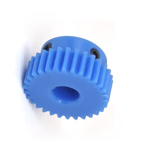 GTPBAO 1 Stück 1 Modul blaues Nylon-Stirnrad mit Stufe 1M 42T 45T 18T 50T 60T 80T 120T gerade Zähne Zylindrisches Zahnrad 10mm Bohrung Lenkungshardware(100 Teeth) von GTPBAO