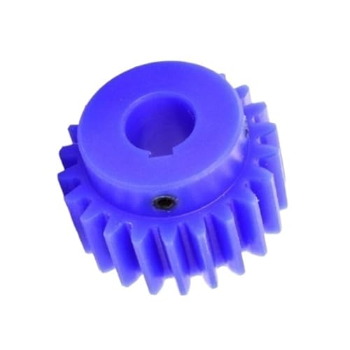 GTPBAO 1 Stück 2 Module 18 Zähne blaues Nylon-Stirnrad 12 mm 14 mm 15 mm 16 mm Keilnutloch 2 m 18 T gerade Zähne Stufenzylindrisches Zahnrad Lenkungshardware(16mm bore 5mm keyway) von GTPBAO