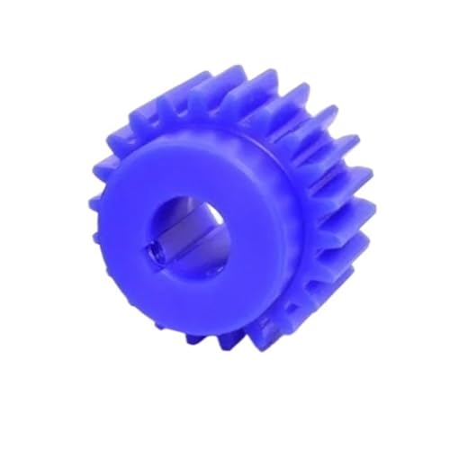 GTPBAO 1 Stück 3 Module 15 Zähne gerade Zähne Zahnrad 51 mm Durchmesser zylindrisches Stirnrad M6-Schraube blaues Nylon-Stirnrad mit Stufe Lenkungshardware(20mm bore 6mm keyway) von GTPBAO