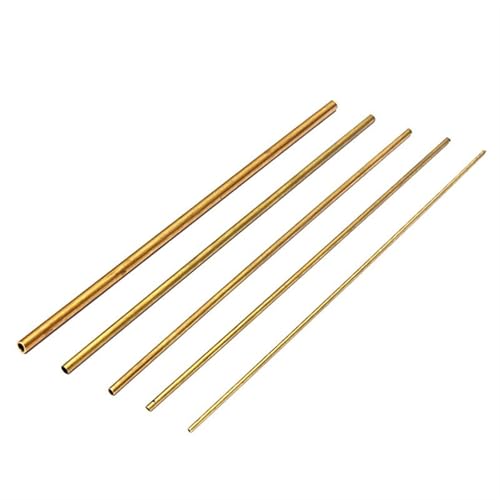 GTPBAO 10 Stück 300 mm lange Messingrohre mit 0,45 mm Durchmesser, dünnwandige Rohre for Präzisionsschneiden und Heimwerkerprojekte gerade(OD15MM) von GTPBAO