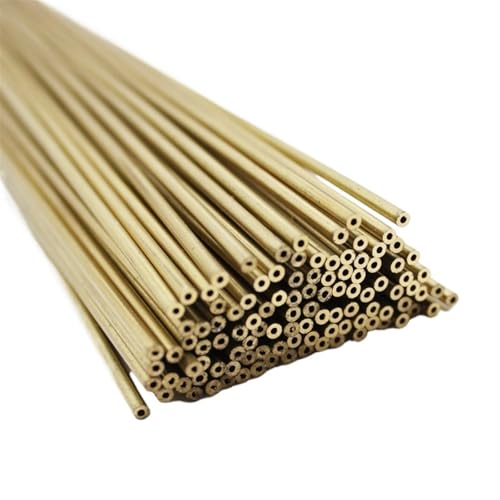 GTPBAO 1000 Stück 10 mm Messingrohr, 0,25 mm Wandstärke, 1 mm Innendurchmesser, 12,5 mm Außendurchmesser, gerade Schneidschläuche for Präzisionsanwendungen gerade(OD 3.5 x ID 3mm) von GTPBAO