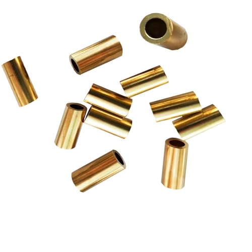GTPBAO 1000 Stück Messingrohre, 0,4 mm Wandstärke, 3 mm bis 12 mm Außendurchmesser, 1 mm bis 6 mm Länge, dünnwandige gerade Messingrohre for kleine Durchmesser gerade(2mm OD 3.5 x ID 2.7mm) von GTPBAO