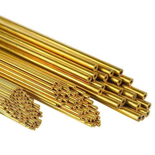 GTPBAO 100PC Einzel Loch Messing Elektrode Rohr OD 0,3mm 0,5mm 0,6mm 0,7mm 0,8mm 1,6mm 2mm 3mm for Bohren Maschine 500mm gerade(0.9mm X 500mm) von GTPBAO