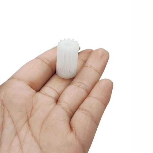GTPBAO 1pc 0,8 Modul Halb Zähne POM Getriebe 0,8 M 16T Gerade Zähne Kunststoff Getriebe 20mm Dicke übertragung Zylindrisches Stirnrad Lenkungshardware(3.17mm bore) von GTPBAO