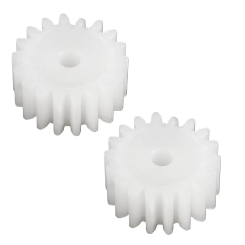 GTPBAO 2 Stück 1 Modul gerade Zähne Zahnrad 1M 17 Zähne Kunststoff Flachzahnrad 4 mm 5 mm 6 mm 6,5 mm 8 mm 10 mm Bohrung 19 x 8 mm zylindrisches Zahnrad Lenkungshardware(10mm) von GTPBAO