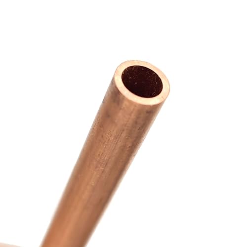GTPBAO 2 Stück Kupfer-Rundrohr, 2 mm – 10 mm Außendurchmesser, 300 mm lang, gerades Rohr for industrielle Schiffshandwerker gerade(4mm x 0.2mm) von GTPBAO