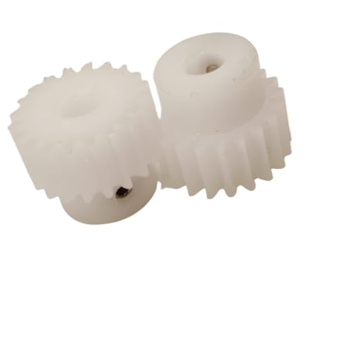 GTPBAO 2 Stück POM Ritzel 0,5 m 46 Zähne Stirnrad mit Stufe 24 mm Durchmesser 10 mm Höhe zylindrisches Zahnrad 0,5 Modul 46 Zähne Stirnrad Lenkungshardware(6MM BORE) von GTPBAO