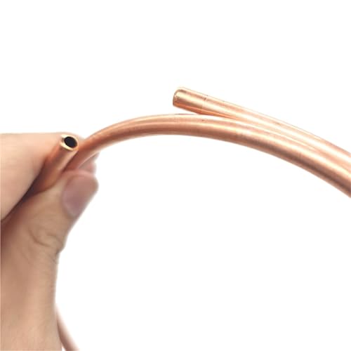 GTPBAO 3 Meter weiche Spule T2 Rotkupferrohr Außendurchmesser 2 mm bis 10 mm Kapillardrahtrohr for Klimaanlagen-Kälteanwendungen gerade(10x2mm) von GTPBAO