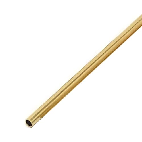 GTPBAO 5 Stück hohle, gerade, runde, dünne Messingrohre, Außendurchmesser 2,5 mm, 3 mm, 3,5 mm, 300 mm, 500 mm Länge gerade(300mm OD 3.5 x ID 3.1mm) von GTPBAO