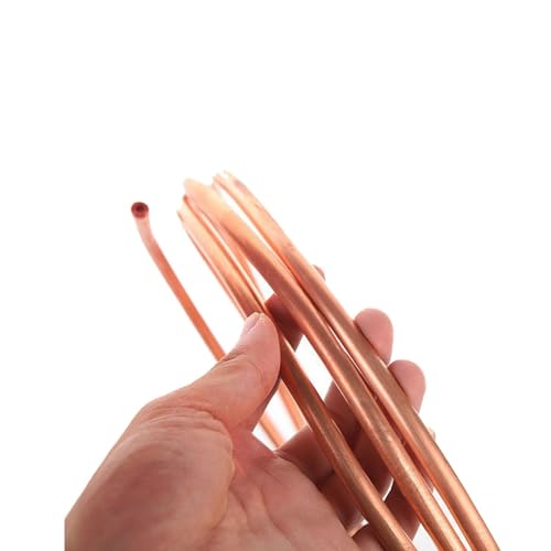 GTPBAO 99,9% reines Kupferdrahtrohr, Klimaanlagenkühlung, weiche Kupferrohrspule, Außendurchmesser 2 mm, 3 mm, 4 mm, 5 mm, 6 mm, 9 mm, 10 mm, 12 mm, DIY-Handwerk gerade(6mm x 0.8mm) von GTPBAO