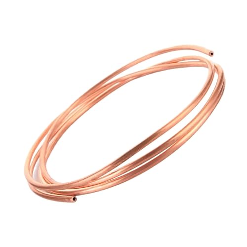 GTPBAO Flexible Spiralschläuche aus rotem Kupfer, 2 mm, 3 mm, weiche Kupferrohre for Klimaanlagen und Filtersysteme von Aquarien gerade(5 meter x 8mm x 0.8mm) von GTPBAO