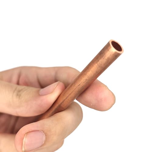 GTPBAO Hartes, gerades, dünnwandiges Kupferrohr, Außendurchmesser 1 mm, 10 mm, T2-Mikrokupferrohr, dünnwandiges, hohles Kapillarrohr, 1 mm, 2 mm, 3 mm gerade(5x0.2mm) von GTPBAO