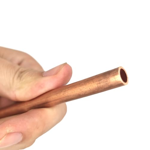 GTPBAO Hartkupferrohr, gerades Rohr, 6 mm, 7 mm, 8 mm, 9 mm, 99,9% reines Kupfer, hohl, Länge 500 mm gerade(14mm x 1mm) von GTPBAO