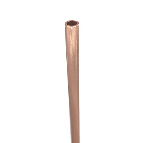 GTPBAO Kupfer-Rundrohr, 300 mm lang, gerades Rohr mit 0,2 mm bis 1 mm Wandstärke, for Heimwerker und Heimdekoration gerade(6mm x 0.2mm) von GTPBAO