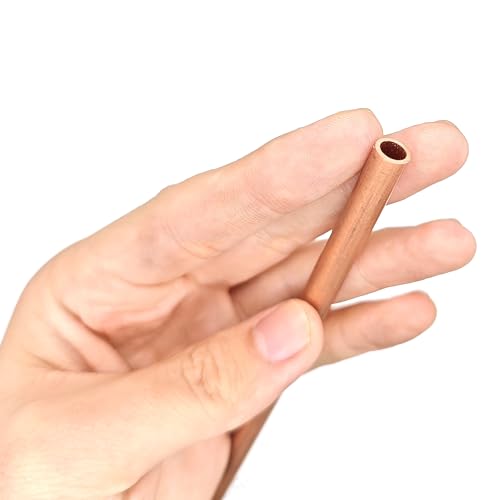 GTPBAO Kupfer-Rundrohr, 500 mm Länge, 6 mm, 28 mm Außendurchmesser, 99,9% reines Kupfer, Hohlrohr for Heimwerkerprojekte, industrielle Nutzung gerade(22mm x 1.5mm x 500mm) von GTPBAO