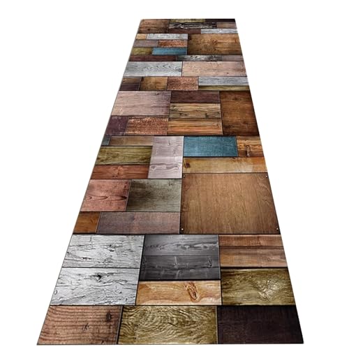 GTPBAO Mehrfarbig Patchwork-Teppich für Den Eingangsbereich Balkon Kinderzimmer Flurfrei Hotelflurteppich Breite 1,4m 1,2m 1m 0,8m 0,6m(140x650cm/4.6x21.3ft) von GTPBAO