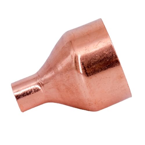GTPBAO Reduzierstück Kupfer End Feed Lötrohr Fitting Anschluss Kupplung Klimaanlage 50mm 54mm 159mm Bis 19mm 25mm 28mm 32mm-133mm gerade(108mm To 42mm) von GTPBAO