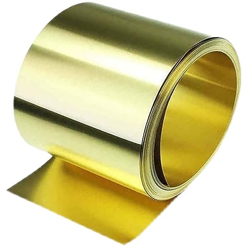 Metallplatte 1 Meter H62 Messing Metall dünnes Blech Folienplatte Dicke 0,05 mm bis 2 mm Breite 5 mm bis 20 mm kupfer mechanisch (Color : Thickness 0.05mm, Size : Width 5mm) von GTPBAO