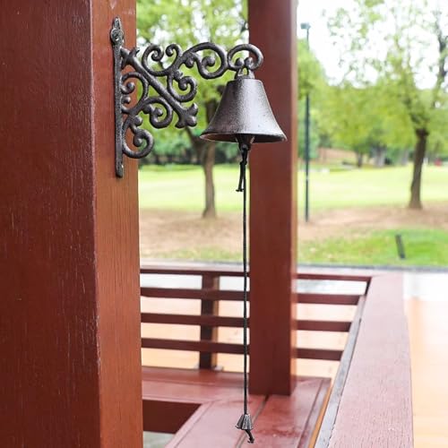 Türglocke Gusseisen Glocke Industrieller Stil Türklingel Aus Gusseisen Außenglocke für Bauernhäuser Café Innenhof Wandglocke von GTPBAO
