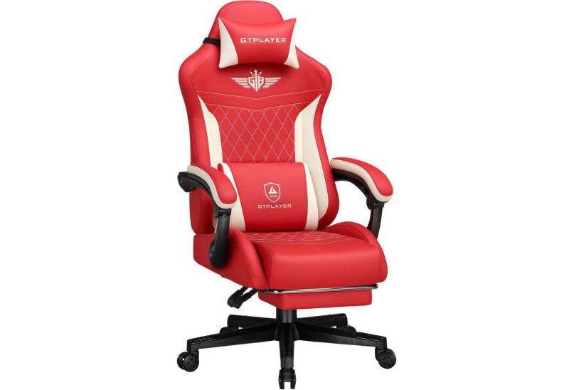 GTPLAYER Gaming-Stuhl Ergonomischer Gaming Sessel Schreibtischstuhl mit Stoffoberfläche (Pacekung), Federsitzkissen von GTPLAYER