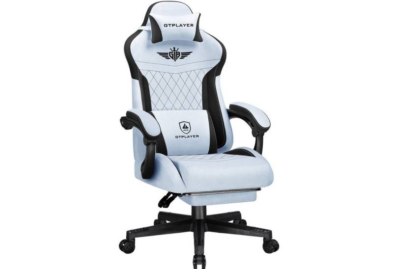 GTPLAYER Gaming-Stuhl Ergonomischer Gaming Sessel Schreibtischstuhl mit Stoffoberfläche (Pacekung), Federsitzkissen von GTPLAYER