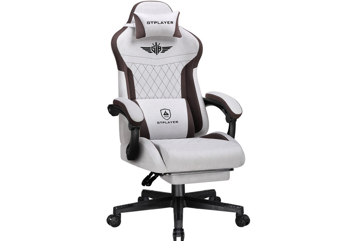 GTPLAYER Gaming-Stuhl Ergonomischer Gaming Sessel Schreibtischstuhl mit Stoffoberfläche (Pacekung), Federsitzkissen von GTPLAYER