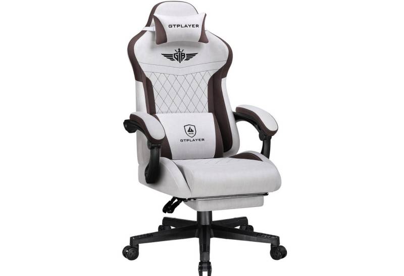 GTPLAYER Gaming-Stuhl Ergonomischer Gaming Sessel Schreibtischstuhl mit Stoffoberfläche (Pacekung), Federsitzkissen von GTPLAYER