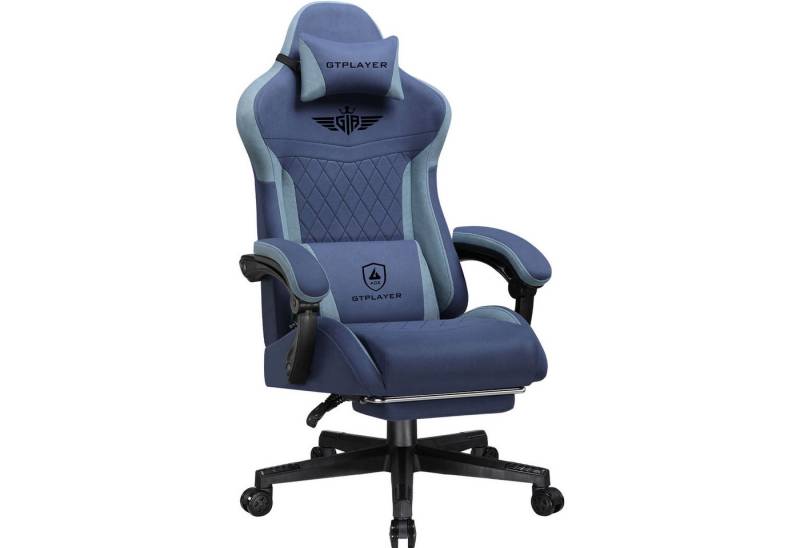 GTPLAYER Gaming-Stuhl Ergonomischer Gaming Sessel Schreibtischstuhl mit Stoffoberfläche (Pacekung), Federsitzkissen von GTPLAYER