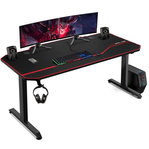 GTPLAYER Gaming Tisch, Gaming Schreibtisch 120 x 60cm, PC Tisch Gamer Tisch mit Kohlefaseroberfläche, Schwarz GTPLAYER Gaming Tisch, Gaming Schreibtisch 120 x 60cm, PC Tisch Gamer Tisch mit Kohlefaseroberfläche, Schwarz von GTPLAYER