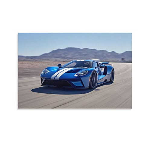 Muskelauto-Poster Ford GT Poster, dekoratives Gemälde, Leinwand, Wandposter und Kunstbild, moderner Familien-Schlafzimmer, 50 x 75 cm von GTRE