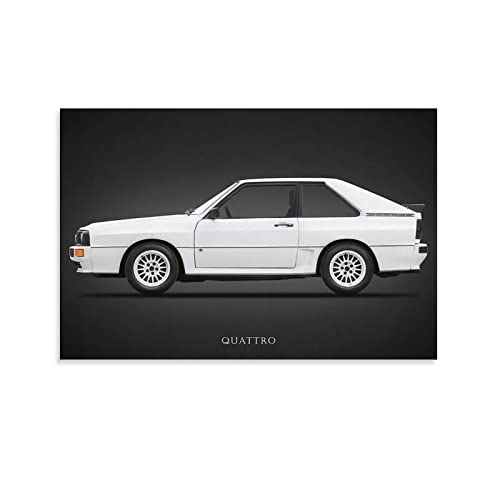 Vintage-Auto-Poster, Audi Quattro Kunst, dekoratives Gemälde, Leinwand, Wandposter und Kunstbild, Druck, modernes Familien-Schlafzimmer, 30 x 45 cm von GTRE