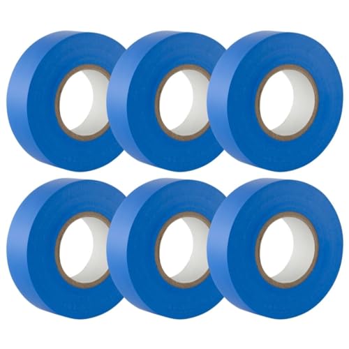 GTSE - Isolierband Blau - 19 mm x 20 m - strapazierfähiges, selbstklebendes Isolierband - zum Schutz, Bündeln und Reparieren von Kabeln - 6 Rollen von GTSE