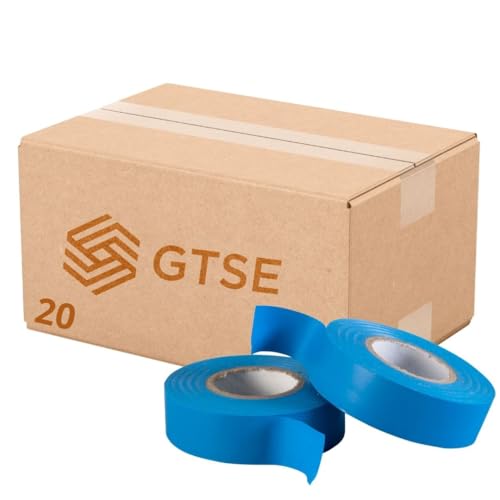 GTSE - Isolierband Blau 20 Rollen - 19 mm x 20 m - strapazierfähiges, selbstklebendes Isolierband - zum Schutz, Bündeln und Reparieren von Kabeln von GTSE