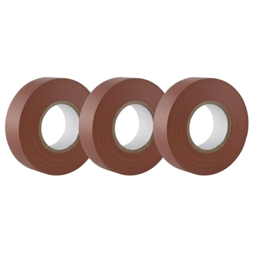 GTSE - Isolierband Braun - 19 mm x 20 m - strapazierfähiges, selbstklebendes Isolierband - zum Schutz, Bündeln und Reparieren von Kabeln - 3 Rollen GTSE - Isolierband Braun - 19 mm x 20 m - strapazierfähiges, selbstklebendes Isolierband - zum Schutz, Bündeln und Reparieren von Kabeln - 3 Rollen von GTSE