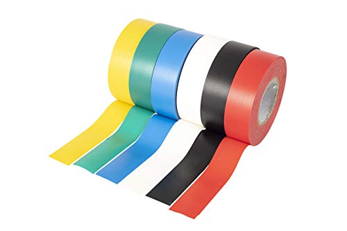 GTSE - Isolierband Multi - 19 mm x 20 m - strapazierfähiges, selbstklebendes Isolierband - zum Schutz, Bündeln und Reparieren von Kabeln - 6 Rollen von GTSE