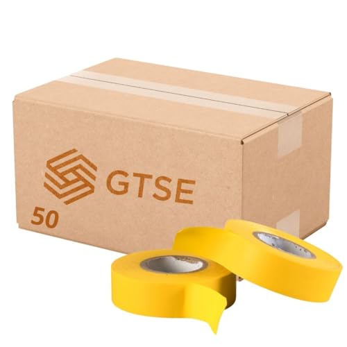GTSE - Isolierband Gelb 50 Rollen - 19 mm x 20 m - strapazierfähiges, selbstklebendes Isolierband - zum Schutz, Bündeln und Reparieren von Kabeln GTSE - Isolierband Gelb 50 Rollen - 19 mm x 20 m - strapazierfähiges, selbstklebendes Isolierband - zum Schutz, Bündeln und Reparieren von Kabeln von GTSE