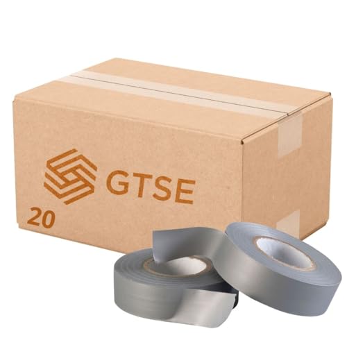 GTSE - Isolierband Grau 20 Rollen - 19 mm x 20 m - strapazierfähiges, selbstklebendes Isolierband - zum Schutz, Bündeln und Reparieren von Kabeln von GTSE