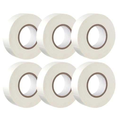 GTSE - Isolierband Weiß - 19 mm x 20 m - strapazierfähiges, selbstklebendes Isolierband - zum Schutz, Bündeln und Reparieren von Kabeln - 6 Rollen von GTSE