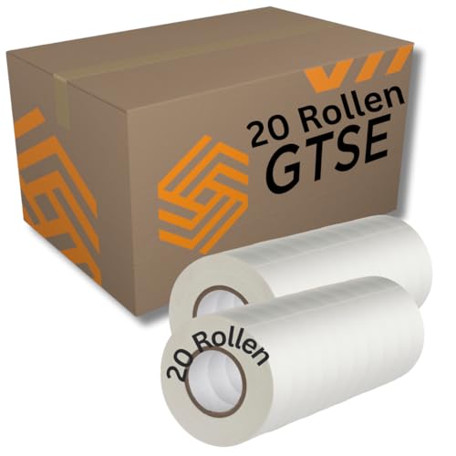 GTSE - Isolierband Weiß 20 Rollen - 19 mm x 20 m - strapazierfähiges, selbstklebendes Isolierband - zum Schutz, Bündeln und Reparieren von Kabeln von GTSE