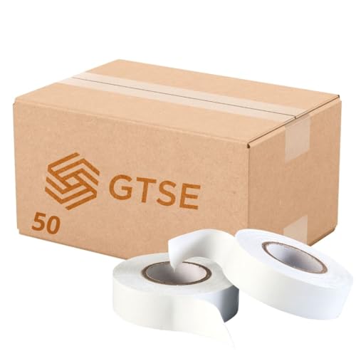 GTSE - Isolierband Weiß 50 Rollen - 19 mm x 20 m - strapazierfähiges, selbstklebendes Isolierband - zum Schutz, Bündeln und Reparieren von Kabeln von GTSE